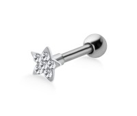 Stone Studded Flower Shaped Helix Piercing TIP-703