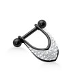 Stone Studded Dangler Upper Ear Cartilage Mini Shields TIP-760