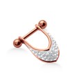Stone Studded Dangler Upper Ear Cartilage Mini Shields TIP-760