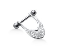 Stone Studded Dangler Upper Ear Cartilage Mini Shields TIP-760