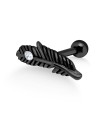 Stone Set Leaf Shaped Helix Piercing TIP-860