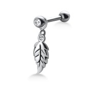 Stone Set Leaf Shaped Upper Ear Charms TIPCH-23
