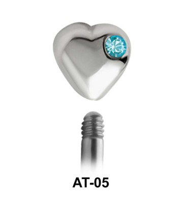 Heart Shaped 1.2 Piercing Attachment AT-05