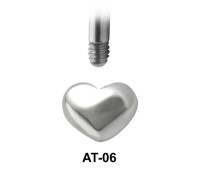 Heart Shaped 1.2 Piercing Attachment AT-06
