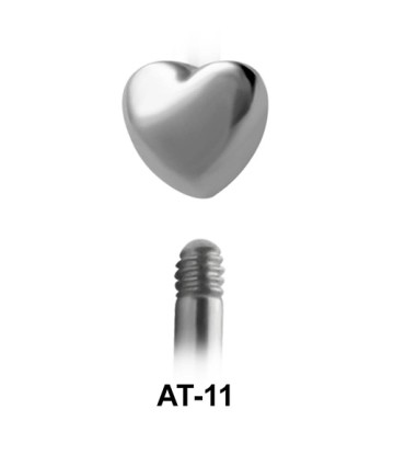 Heart Shaped 1.2 Piercing Attachment AT-11