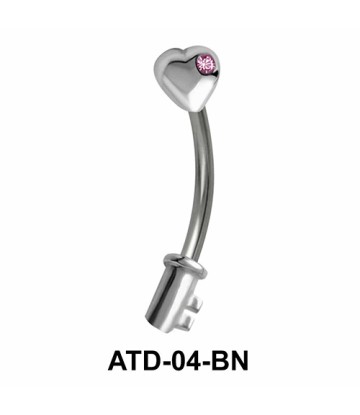 Heart Key Multi Face Piercing ATD-04