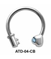 Heart Key Multi Face Piercing ATD-04