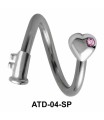 Heart Key Multi Face Piercing ATD-04