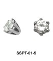 Prong Set Round Stone External Attachments SSPT-01
