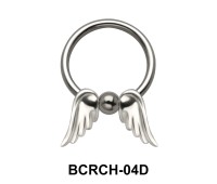 Double Wings Closure Rings Charms BCRCH-04D