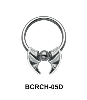 Double Blade Closure Rings Charms BCRCH-05D
