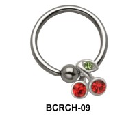 Cherry Closure Rings Charms BCRCH-09