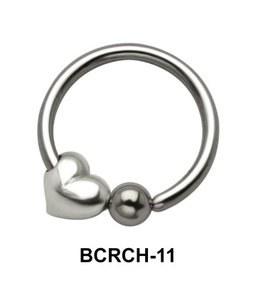 Heart Closure Rings Charms BCRCH-11