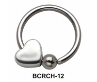 Heart Closure Rings Charms BCRCH-12