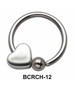 Heart Closure Rings Charms BCRCH-12