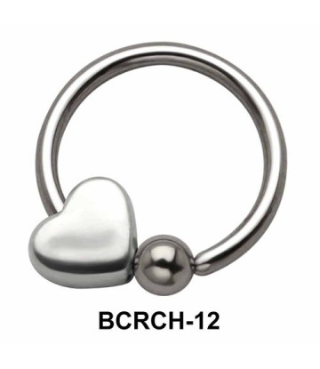 Heart Closure Rings Charms BCRCH-12