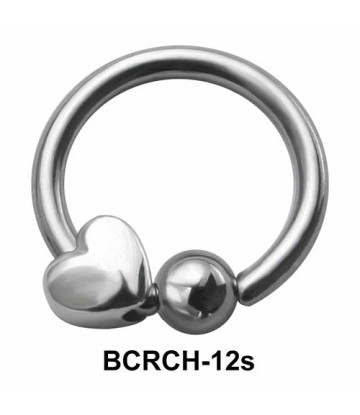 Heart Closure Rings Charms BCRCH-12s