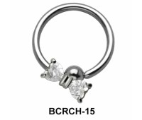 CZ Bow Closure Rings Charms BCRCH-15