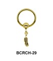 Feather Closure Rings Charms BCRCH-29