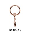 Feather Closure Rings Charms BCRCH-29