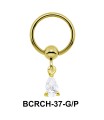 Pear Shaped CZ Closure Rings Charm BCRCH-37