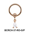 Pear Shaped CZ Closure Rings Charm BCRCH-37