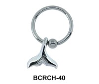 Fish Tail Closure Ring Charms BCRCH-40