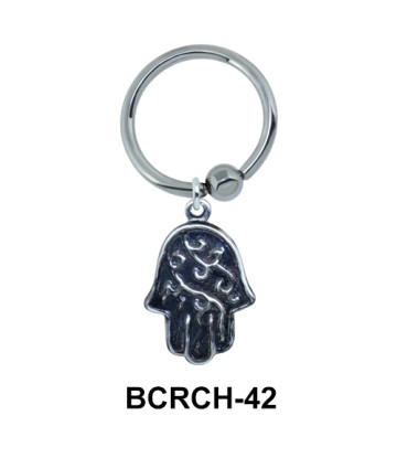 Hamsa Hand Closure Rings Charm BCRCH-42