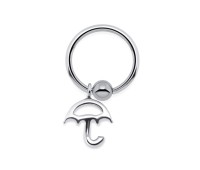 Umbrella Shape Closure Rings Charms BCRCH-50