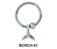 Fish Tail Closure Rings Charms BCRCH-51