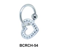 Dangling Heart Closure Rings Charms BCRCH-54