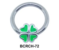 4 Leaf Closure Rings Charms BCRCH-72