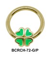 4 Leaf Closure Rings Charms BCRCH-72