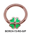 4 Leaf Closure Rings Charms BCRCH-72