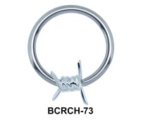 Barbed Wire Closure Rings Charms BCRCH-73