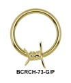 Barbed Wire Closure Rings Charms BCRCH-73