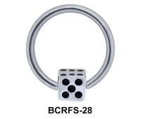 Dice Shaped Closure Rings Charms BCRFS-28