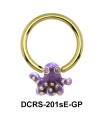 Octopus Shaped Face Piercing Closure Ring DCRS-20s-E
