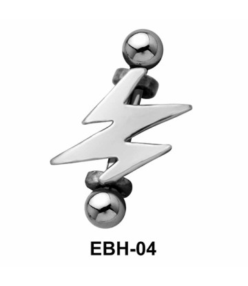 Lightning Shaped Eyebrow Piercing EBH-04