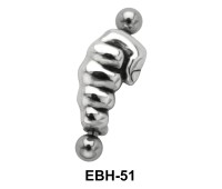 Folded Fingers Eyebrow Piercing EBH-51