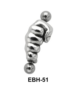 Folded Fingers Eyebrow Piercing EBH-51