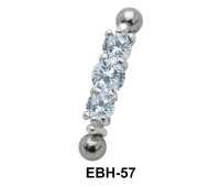 Multiple CZ Eyebrow Piercing EBH-57