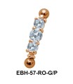 Multiple CZ Eyebrow Piercing EBH-57