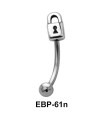 Lock Shaped Eyebrow Piercing EBP-61