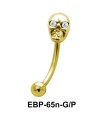 Skull Shaped Eyebrow Piercing EBP-65