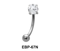 Round CZ Eyebrow Piercing EBP-67