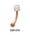 Round CZ Eyebrow Piercing EBP-67