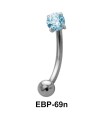 Round CZ Eyebrow Piercing EBP-69