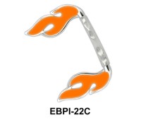 Red Flame Eyebrow Parallel Push-In EBPI-22c