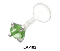Prong Set Gemstone Labrets Push-in LA-102